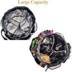 Circular Hairdressing Bag, 2 Piece Set Hairstylist Travel Bag, Large Capacity Makeup Bag for Hairstylist, Barber Tools Storage Organizer with Heat Insulation Material, Waterproof Shower Toiletry Bag - Image 4