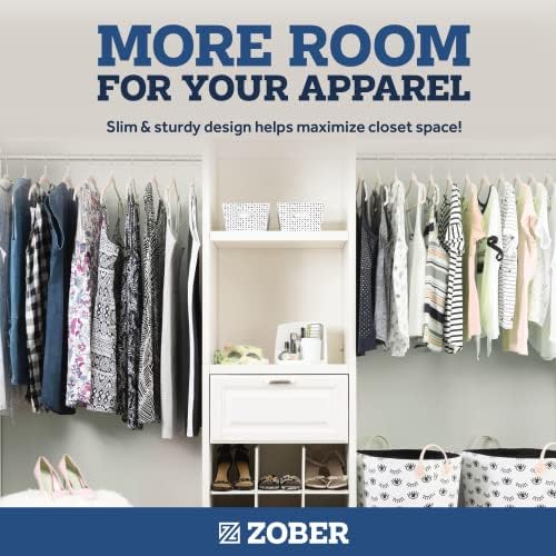 Zober Blush Velvet Hangers 50 Pack, Slim Non Slip Clothes Hangers - Image 5