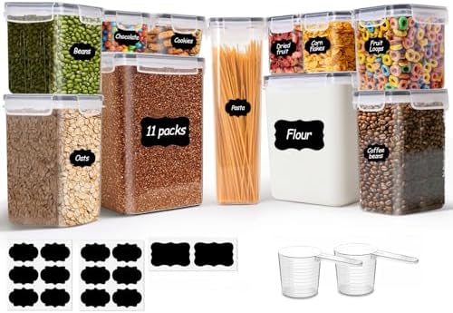 ComSaf Airtight Food Storage Containers with Lids 7size 11Pack, Stackable by ComSaf