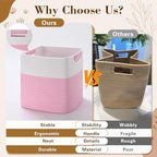 13 Inch Storage Cubes, 3 Pack Cube Storage Bins for Organizing, Cotton Rope Woven Baskets for Shelves, Bathroom, Kids Room, Closets, Baby Nursery - Image 5