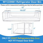 [2 PACK] UPGRADED W11239961 W10900538 Refrigerator Door Shelf Bin Compatible with Whirlpool Refrigerator Door Shelf Parts PS12578777 AP6333410 WRS315SDHZ08 WRS321SDHZ08 WRS315SDHM WRS325SDHZ Door Bin - Image 2