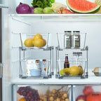 Simple Houseware 2Pcs 2-Tier Slim Drawer Cabinet Pull-Out Organizer, Clear - Image 6