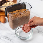 ProKeeper+ 6-Piece Airtight Food Storage Container Set – Clear Plastic Flour and Sugar Canister Set with Magnetic Accessories for Kitchen Organization - Image 3