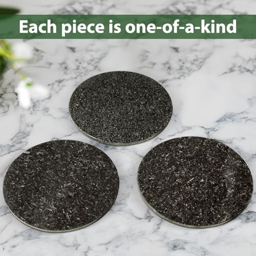 Marble Lazy Susan, 16 in Lazy Susan Turntable Organizer for Cabinet Pantry Kitchen Countertop Fridge Bathroom Makeup Vanity Countertop - Black - Image 5