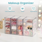 Vtopmart 4 Set Acrylic Desk Organizer with 16 Drawers for Office, Makeup - Image 4