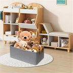 SNWDN 6 Pack Closet Cloth Storage Bins with Handles（ Gray 15''L x 10.2''W x 8.2''H） - Image 7