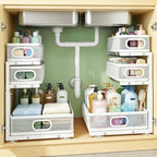 Under Sink Organizer, 2-Pack 3-tier Under Sink Storage Organizer Adjustable Height Easy Assembly Pull Out Cabinet Organizers Basket for Bathroom Kitchen Pantry Home Organization by Unknown