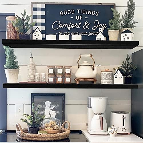 QEEIG Extra Long Floating Shelves for Wall (Black, Set of 2, 47.2") - Image 5