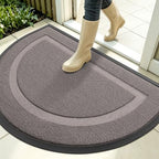 OLANLY Half Circle Front Door Mat Outside 35x23 All-Season Rubber Doormat by OLANLY