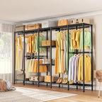 Golpart Heavy Duty Clothes Rack Metal Wardrobe with Adjustable Wire Shelves - Image 5