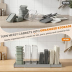 2 Pack Expandable Pot Lid Organizers with 10 Adjustable Dividers - Image 7
