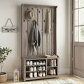 VASAGLE Hall Tree with Bench and Shoe Storage, 7 Double Hooks by VASAGLEbySONGMICSHOME