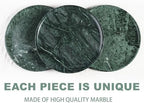 Karibiber Natural Marble Serving Tray, 11.8in Marble Round Tray, Green Stone Bathroom Tray for Countertop, Decorative Vanity Trays, Coffee Table Trays, Jewelry & Perfume Holder - Image 3