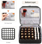 Nail Polish Organizer Bag Holds 30+ Bottles (15ml/0.5 fl.oz) &UV Nail Lamp - Image 3