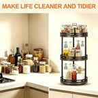 3 Tier Lazy Susan Organizer - 360° Rotating Spice Rack - Image 6