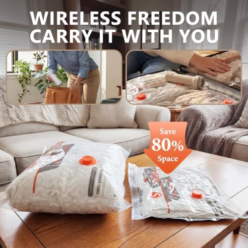 Vacuum Storage Bags for Travel with Rechargeable Air Pump,Space Saver Bags - Image 5