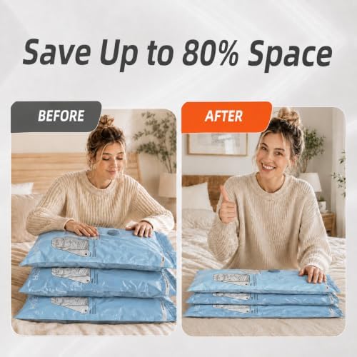 HOUSE DAY Vacuum Storage Bags for Travel 15-Pack, Premium Space Saver Bags - Image 6