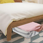 14 Quart Plastic Latching Storage Box, Plastic Underbed Storage Bin with Pink Lids, 2 Packs - Image 5