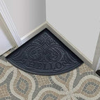 A1HC Heavy Duty Flexible and Durable 100% Rubber Hello Triangle Boot Trays Multi-Purpose for Shoes, Pets, Garden - Mudroom, Entryway, Garage and Scraper Doormat 21.6" X 21.6" - Image 2