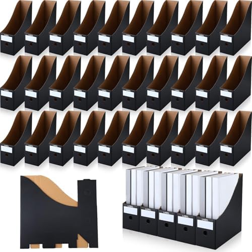 Geyee 50 Pcs Cardboard Magazine Holder Magazine File Holder, Black by Geyee