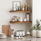 Fixwal Floating Wall Shelves for Decor (Rustic Brown, Set of 2, 22Inch) - Image 5