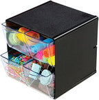 deflect-o 4-Drawer Cube Organizer, Black - Image 2