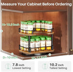 SNTD Spice Organization for Cabinet, Lazy Susan Spice Rack, 10 in - Image 2