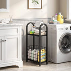 CHOEZON Freestanding Toilet Paper Holder with Storage Shelf and Basket - Image 4