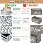 Crushed Diamond Mail Organizer, Crystal Mail Organizer Countertop, Mirror Letter Holder, Mail Tray, Mail Holder Box for Desk, Mail Holder for Wall - Image 6