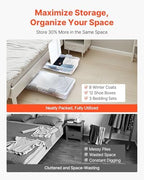 VEVOR Under Bed Storage with Wheels, 39.8 x 20.1 x 5.9 inch Underbed Containers, Underbed Shoes Organizer with Lid & Gray Latch, Rolling Under the Bed Storage Bins for Clothes Shoes Blankets, 2 Pack - Image 7