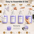 2 Pcs Glass Laundry Detergent Dispensers with Pumps, 64 Oz Bottles - Image 5