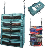 Pack Gear Hanging Suitcase Organizer - Our XL Hanging Luggage Organizer Perfectly Fits Any Suitcase - Our Packing Cubes for Travel Use Mesh Windows to Make Finding Any Outfit Easy (Green, XL) by PackGear