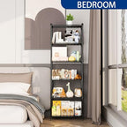 REGILLER 6 Wire Shelving Steel Storage Rack Adjustable Unit Shelves for Laundry Bathroom Kitchen Pantry Closet(Black,11.7" D x 21.4" W x 63" H) - Image 4