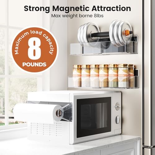 Mystozer Magnetic Spice Rack for Refrigerator Clear, 8 Pack - Image 2