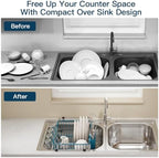 MAJALiS Blue Expandable Dish Drying Rack Over Sink with Extra Drying Mat - Image 2