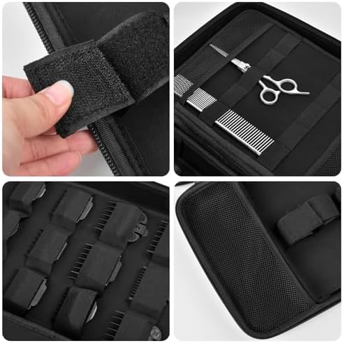 Boobowl Hard Travel Case for Hair Clippers, Barber Tool Organizer - Black - Image 3