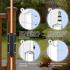 EliteShade USA Patio Umbrella Mount for Deck Railing, Heavy Duty Full Aluminum Rust-Free Outdoor Umbrella Holder, Umbrella Base Stand for Balcony Handrail, Yard Porch Fence Fits 1.5"-1.9" Poles - Image 3