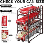Simple Houseware 2-Pack Stackable Beverage Soda Can Dispenser Rack, Bronze - Image 5