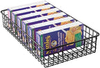 mDesign Wide Wire Storage Basket for Kitchen, Pantry, Cabinet - Pack of 2, Matte Black ? - Image 6