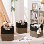 11 Inch Storage Cubes, 6 Pack Cube Storage Bins for Organizing, Cotton Rope Woven Baskets for Shelves, Bathroom, Kids Room, Closets, Baby Nursery - Image 3