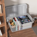 14 Quart Plastic Clear Storage Bin, 2 Packs Organizers Boxes - Image 5