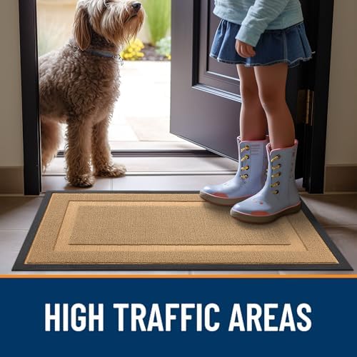 OLANLY Front Door Mat Outside 71x47, All-Season Heavy-Duty Rubber Doormat - Image 6