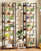 Furologee 6 Tier Bookshelf Set of 2,Industrial Bookshelves and Bookcases - Image 7