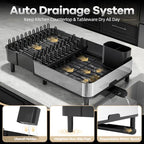 Urackify Stainless Steel Dish Drying Rack for Kitchen Counter,Black - Image 5