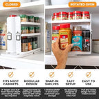 Cabinet Caddy SNAP! Spice Rack Organizer for Cabinet, 4 Adjustable Shelves - Image 3