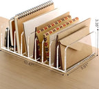 SANRUI Clear Desk Mail Organizer, 9 Slot Acrylic Office Document Sorter - Image 2