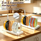 Expandable Pot and Pan Organizer Under Cabinet with 12 Adjustable Dividers - Image 3