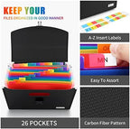 Uquelic 26 Pockets Expanding File Folder, Accordion Document Organizer - Image 4