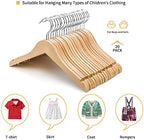 Nature Smile Juniors Preteen Older Children Wooden Coat Hangers 14 Inches Wood Dress Shirt Jacket Hangers with Anti-Rust Hook (20 Pack Natural) - Image 6