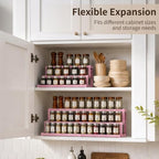 Expandable Spice Rack Organizer for Cabinet, Supports 17.6 lbs Per Tier - Image 4